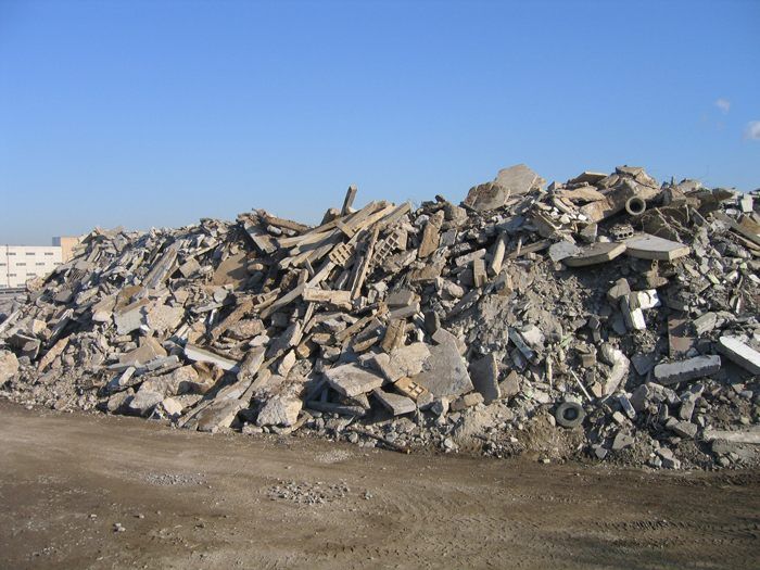 Переработка мусора из бетона